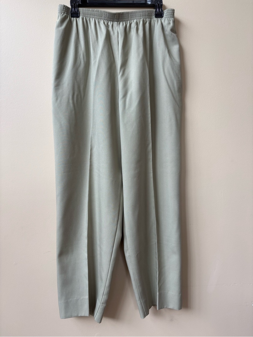 Women's Elastic-Waist Trousers in Light Sage